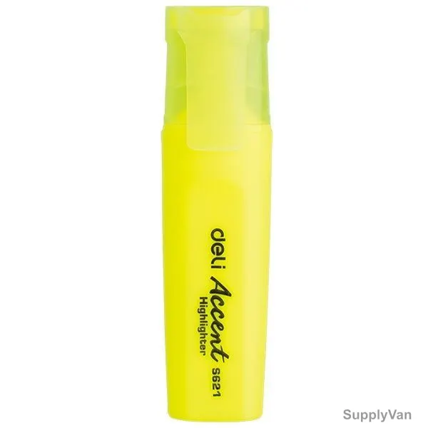 Deli Accent Highlighter, ES621, 1-5MM, Yellow, 10 Pcs/Pack