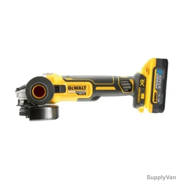 Dewalt Cordless Angle Grinder, DCG405H2T-GB, 1400W, 18V, 125MM Disc Dia, 2x 5Ah Battery, 1x Charger