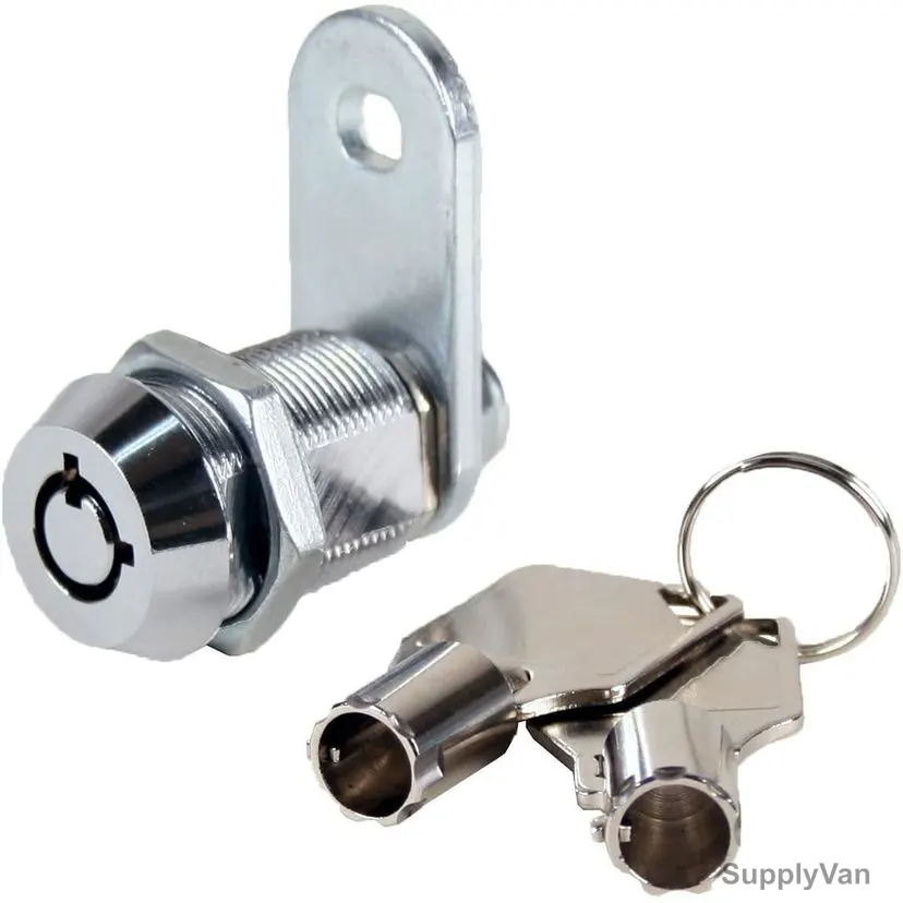 Robustline Tubular Cabinet Lock With Barrels, 7/8 Inch, Chrome Plated, Silver — image 1