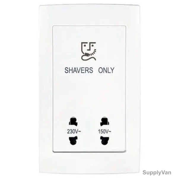 ABB Shaver Socket, AC401, PVC, 20VA