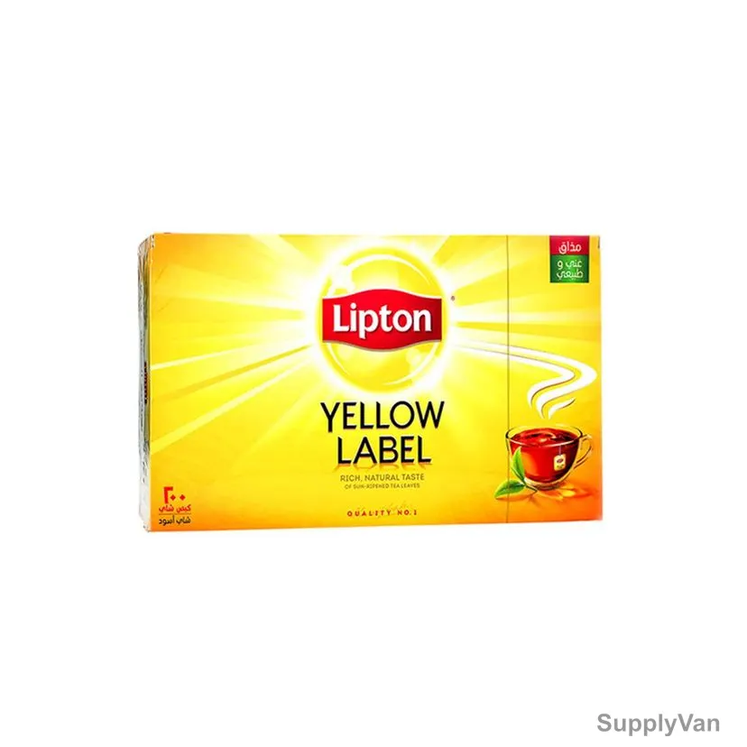 Lipton Yellow Label Black Tea, 2GM, 200 Bags/Pack