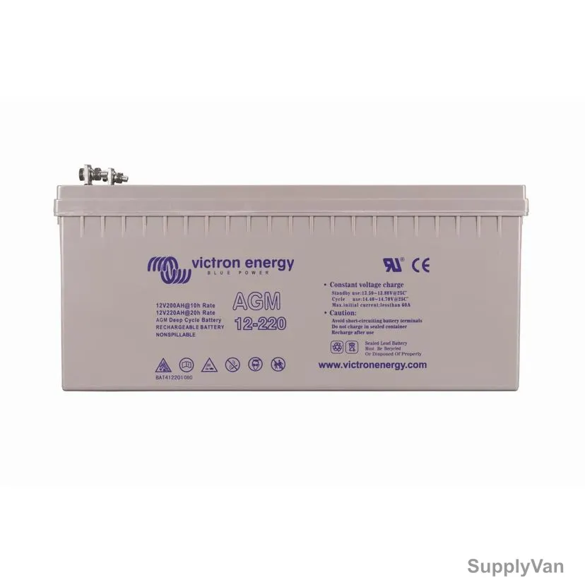 Victron Energy AGM Deep Cycle Battery, BAT412201084, 12V, 220 AH — image 1