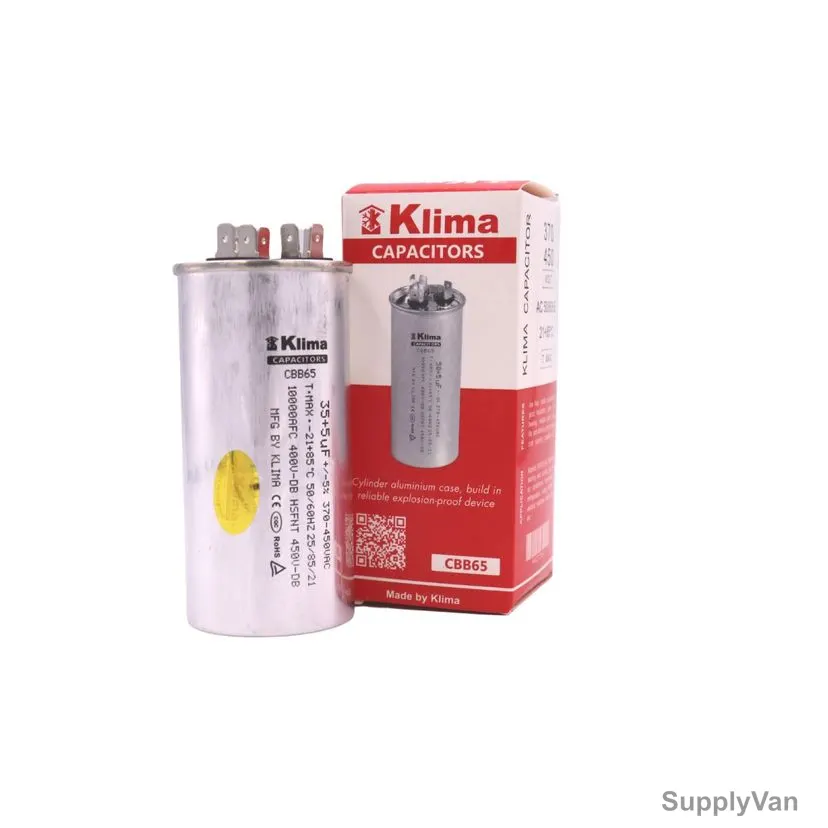 Klima Capacitor, CBB65, 35+5UF, 370-450VAC
