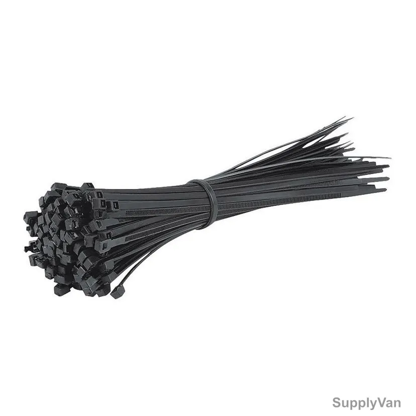 York Nylon Cable Tie, KV550BK, 8MM Width x 550MM Length, Black, 100 Pcs/Pack