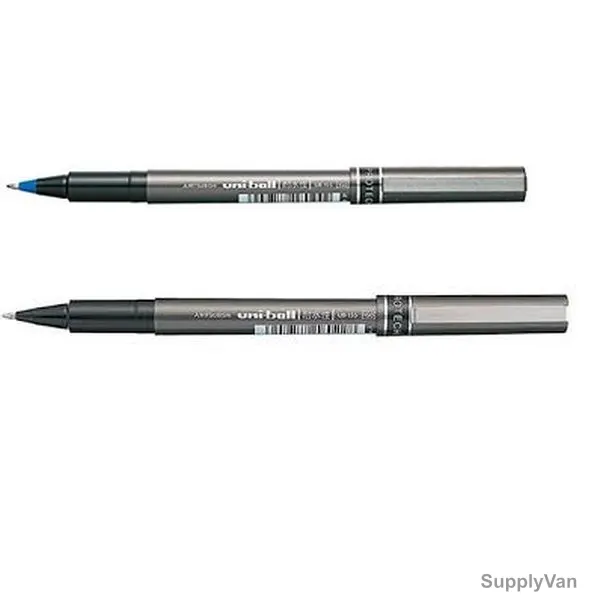 Uni-Ball Ball Point Pen, UB155-02BE-BK, Deluxe Micro, 0.5MM Tip, Blue/Black, 2 Pcs/Set