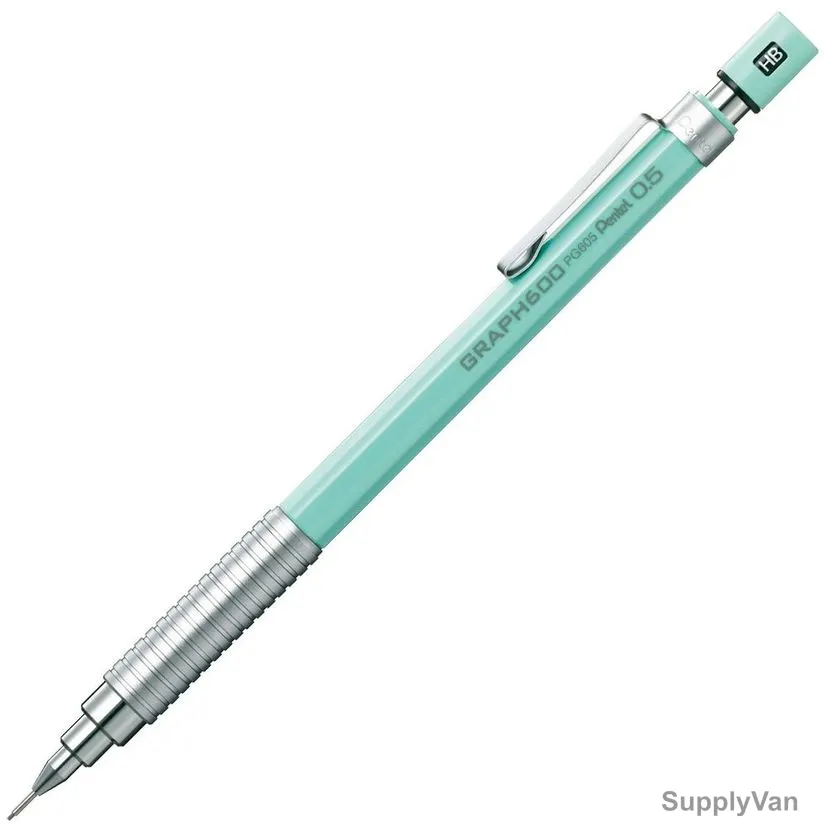 Pentel Mechanical Pencil, PE-PG607-S, Graph 600, 0.7MM, Sky Blue, 12 Pcs/Pack