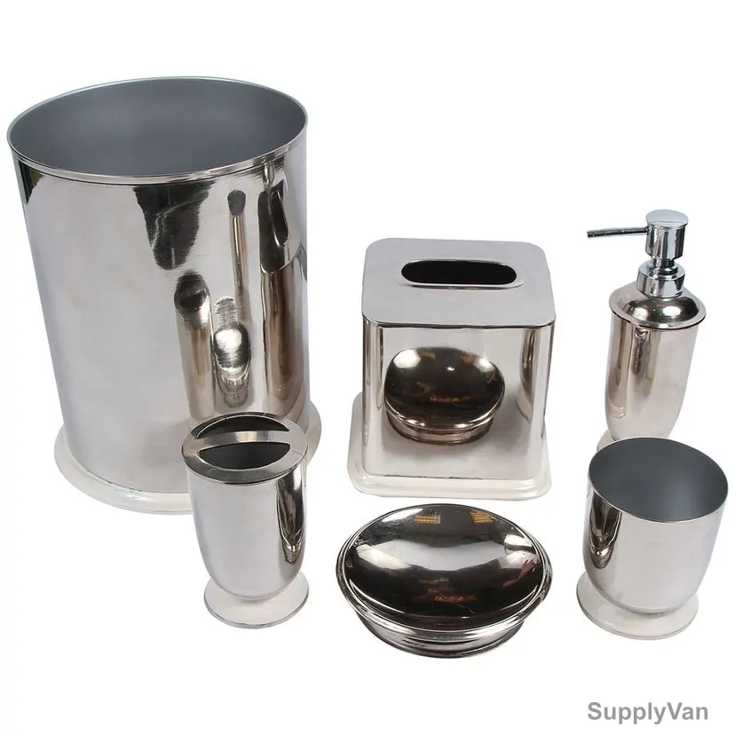 Indian Acc Bathroom Accessories Set, 144, Silver Colour, Steel — image 1