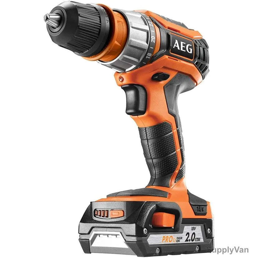 Aeg Cordless Hammer Drill With Battery, BSB18C2XLI-202C, 18V, 13MM — image 1
