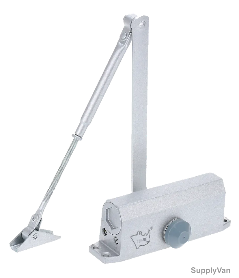 Tuf-Fix Arm Door Closer, 11T941-75SL, 75Kg, Silver