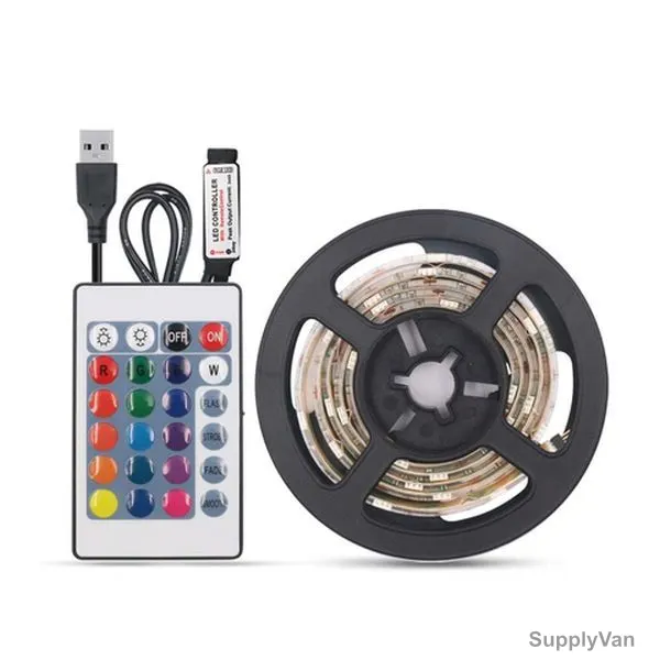 LED Strip Light With Remote Control, 2 Mtrs, 10W, 5VDC, 120 LED, RGB — image 1