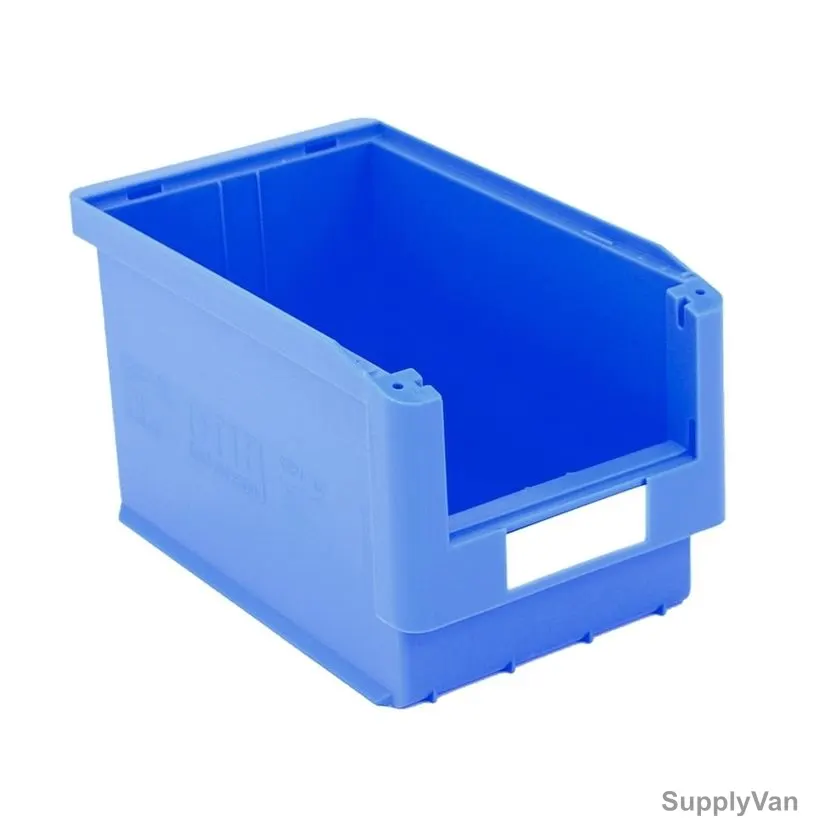 Bito Storage Bin With Pick Opening, SK3522, Polypropylene, 10.5 Ltrs Capacity, 210MM Width x 350MM Length, Blue, 10 Pcs/Pack