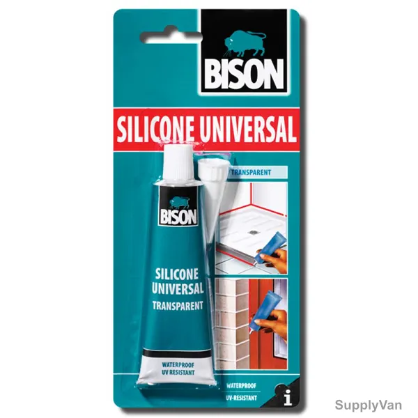 Bison Universal Silicone Sealant, 6305452, 60ML, Transparent