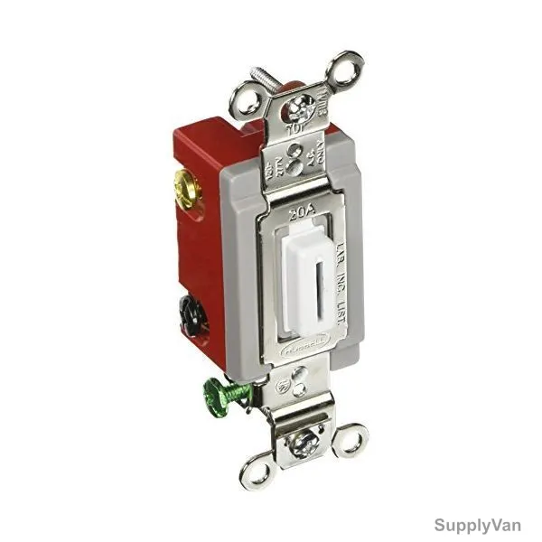 Hubbell 4 Way Momentary Toggle, HUBHBL1557LW, 20A, 120-277VAC