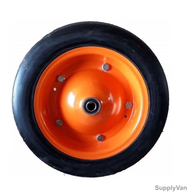 Apex Japanese Wheelbarrow Tire, 16 x 4 Inch, Solid Rubber