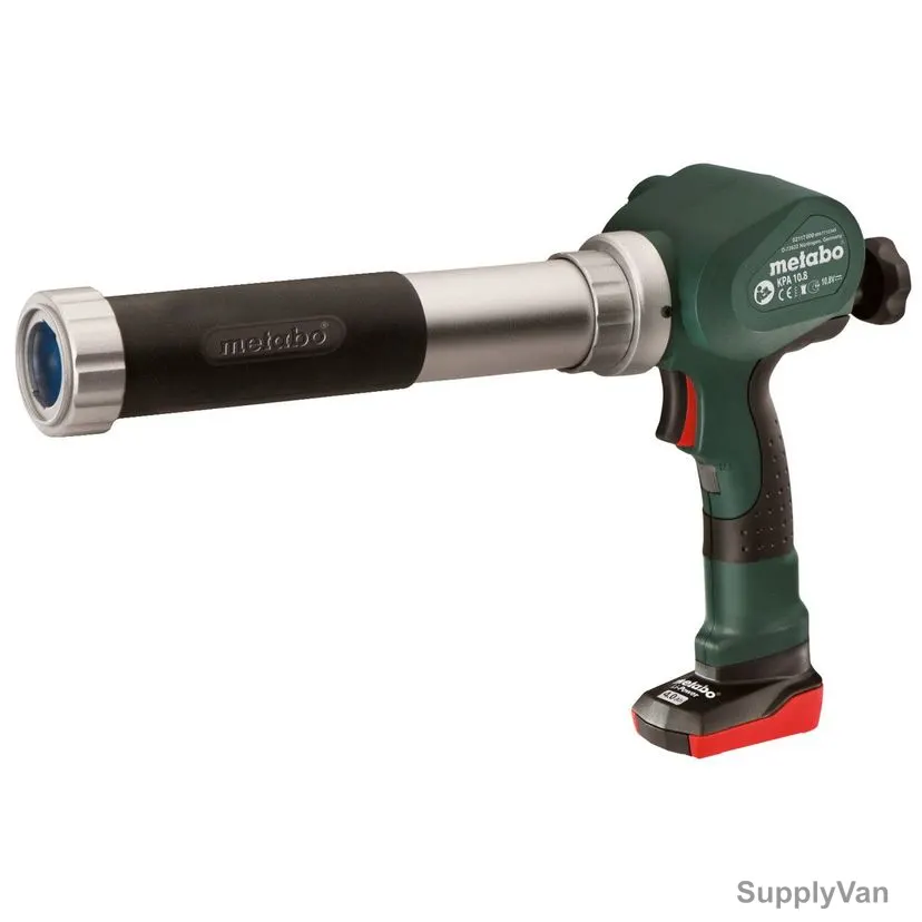 Metabo Cordless Caulking Gun, KPA-10-8-400, 10.8V, 4Ah Battery, 400ML