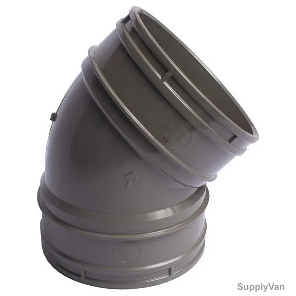 Terrain Pipe Bend, UPVC, 45 Degree, 3 Inch, Grey