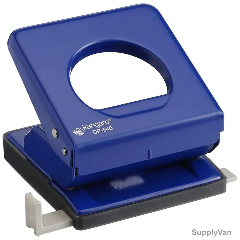 Kangaro 2 Hole Paper Punch Machine, DP-540, Metal, 25 Sheets, Blue