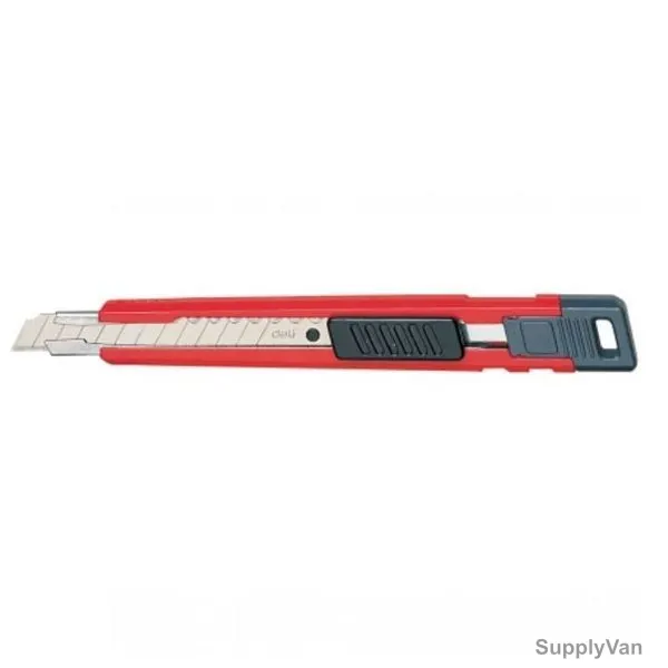 Deli Utility Knife, E2032, ABS and Steel, 9 x 80MM, Red