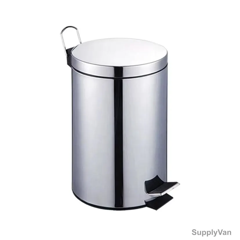 Akc Pedal Trash Bin, SS01-20, Stainless Steel, 20 Ltrs, Metallic Silver