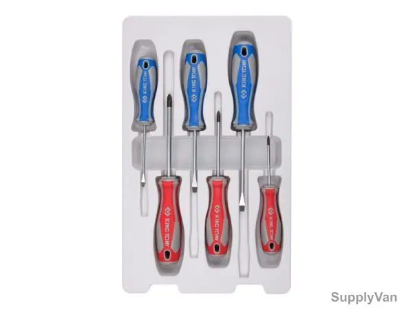 Kingtony Phillips and Flat Screwdriver Set, 31116MR, 6PCS