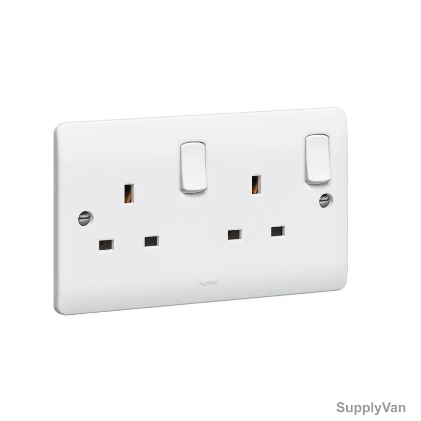 Legrand Elite Double Switch Socket, 250VAC, 13A