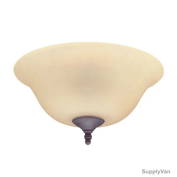 Hunter Amber Bowl, 24125, 2 Light, 210MM, Amber Frosted