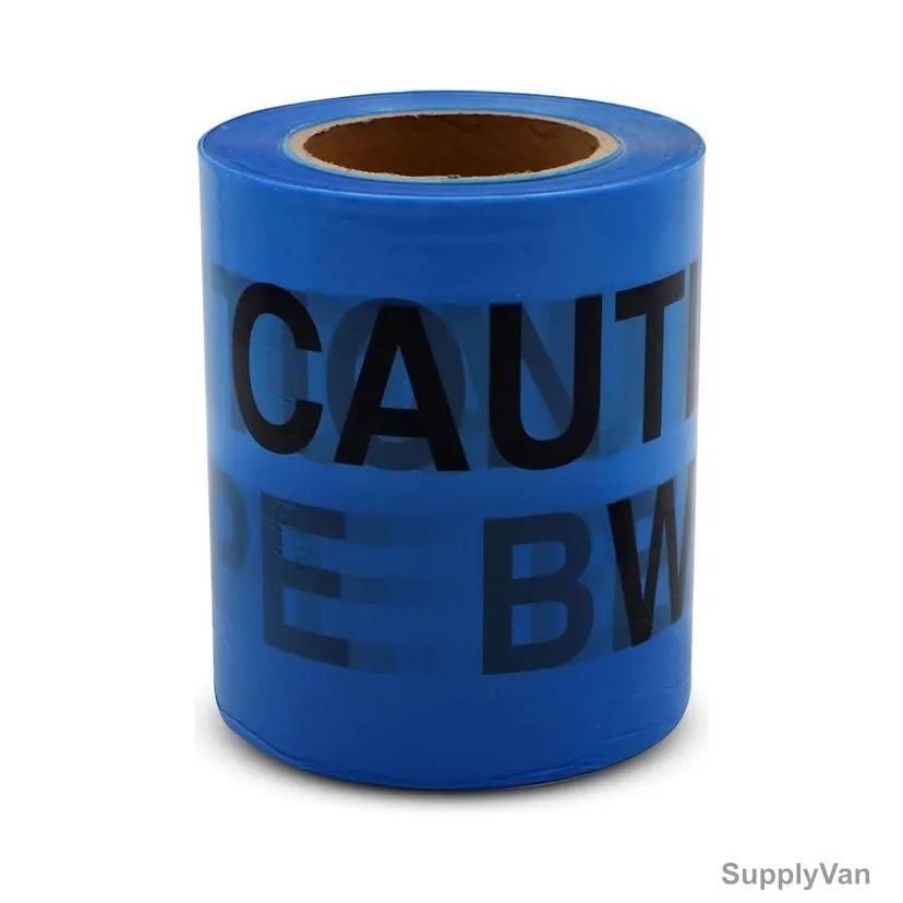 Warning Tape, 6 Inch x 200 Mtrs, Blue