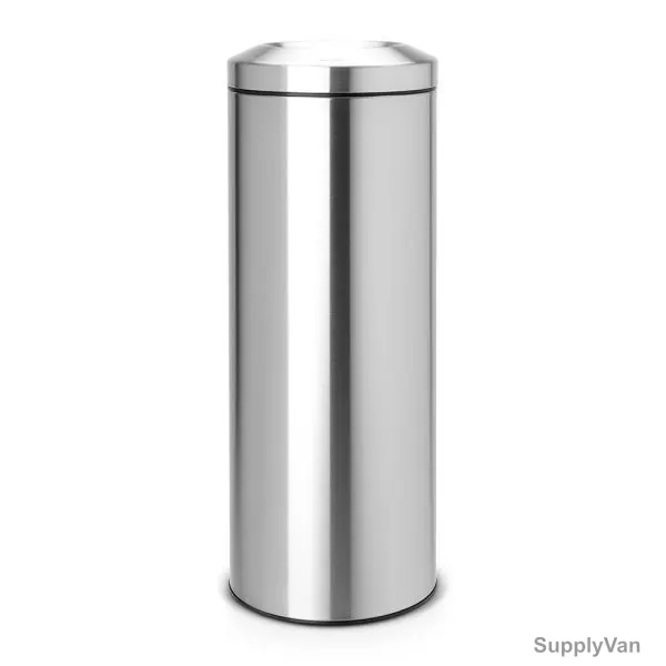 Brabantia Flame Guard Paper Bin, 378560, 20 Litres, Matt Steel