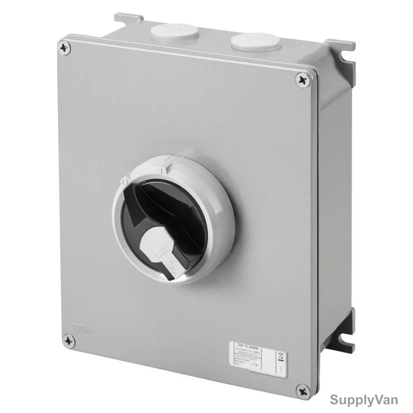 Gewiss Rotary Isolator Switch, GW70407NM, 70 RT HP Series, 3P+N, IP66, 63A, 215 x 252 x 91MM