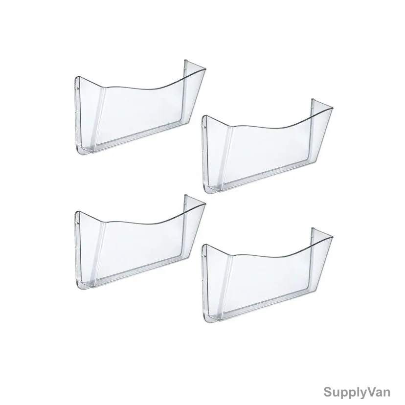 Azar Displays Single Pocket Wall File, 250025, 17.8CM Height x 7.6CM Width x 38.1CM Length, Clear, 4 Pcs/Pack — image 1