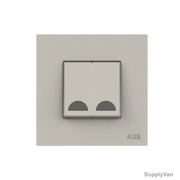 ABB DND/MUR Room Unit With LED, AM40444-DU, Millenium, 1P, 2 Gang, 10A, Dune Sand — image 1