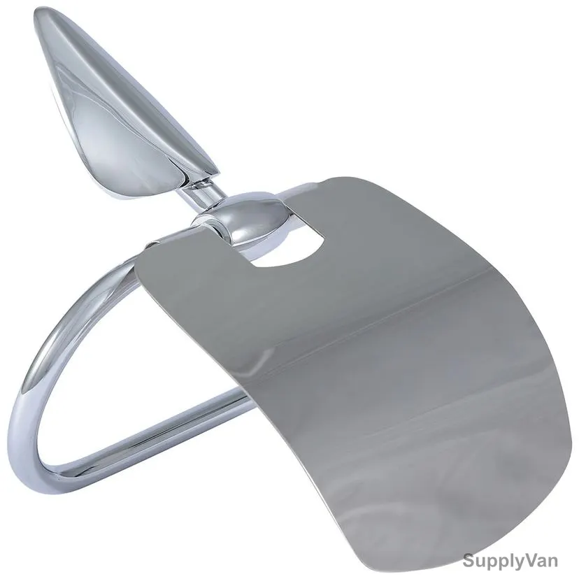Linisi Toilet Paper Holder with Lid, 89186, Silver Colour, Brass — image 1