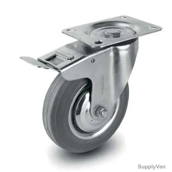 NSF Germany Brake Plate Caster, 006160, Medium Duty, 16CM, 135KG