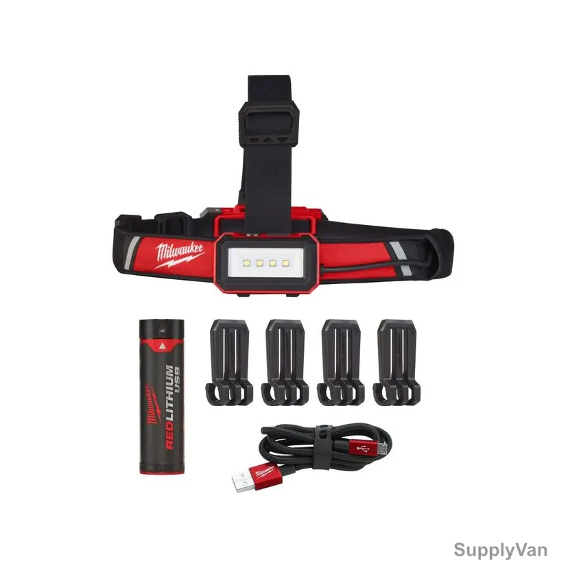 Milwaukee Rechargeable Hard Headlamp, L4HLRP-201, 600 LM, 4V — image 1