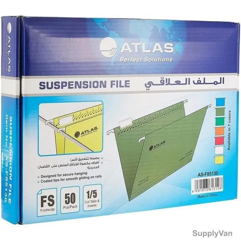 Atlas Suspension File, AS-F85130-GNL, Green, 50 Pcs/Pack — image 1