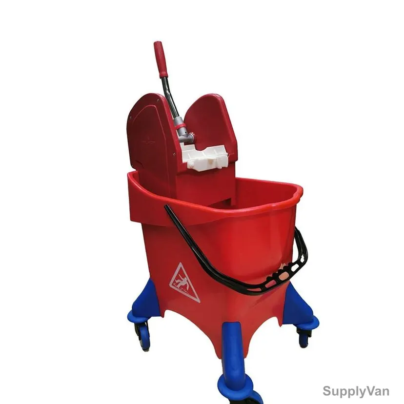 Filmop Single Mop Bucket Trolley, BT18R, Plastic, 30 Ltrs, Red