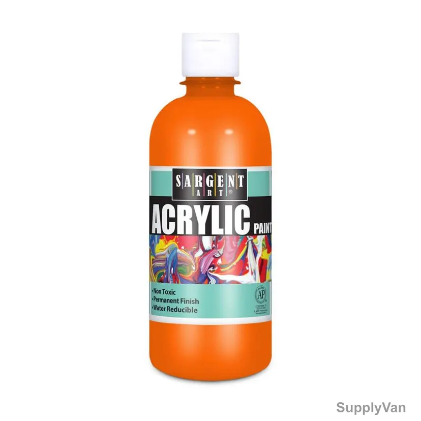 Sargent Art Acrylic Paint, SA24-2414, 16 Oz, Orange
