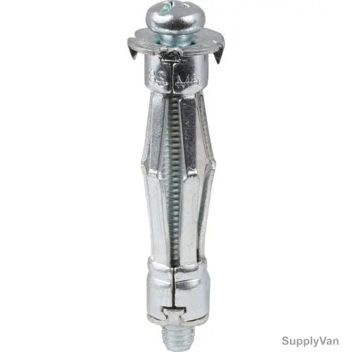 Alam-Tech Hollow Wall Anchor, AHWAZP8X75, Zinc Plated, 75 x 8MM, 80 Pcs/Pack