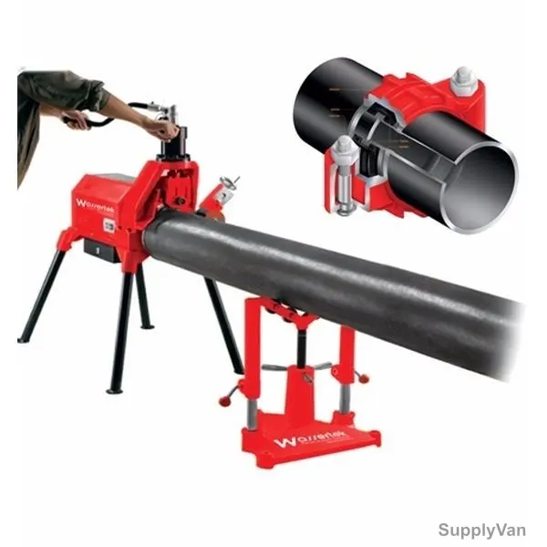 WASSERTEK Hydraulic Grooving Machine, HYDRAULIQUE 12, 1100W, 23 RPM, Red