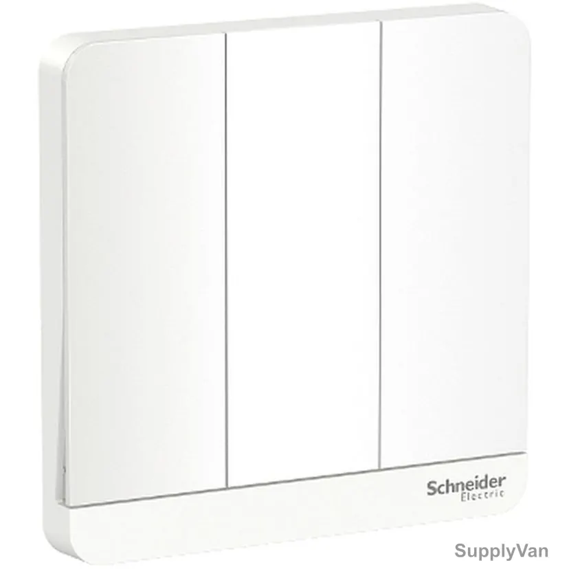 Schneider Electric 1 Way Plate Switch, E8333L1-WE, AvatarOn, 3 Gang, 16AX, 250VAC, White