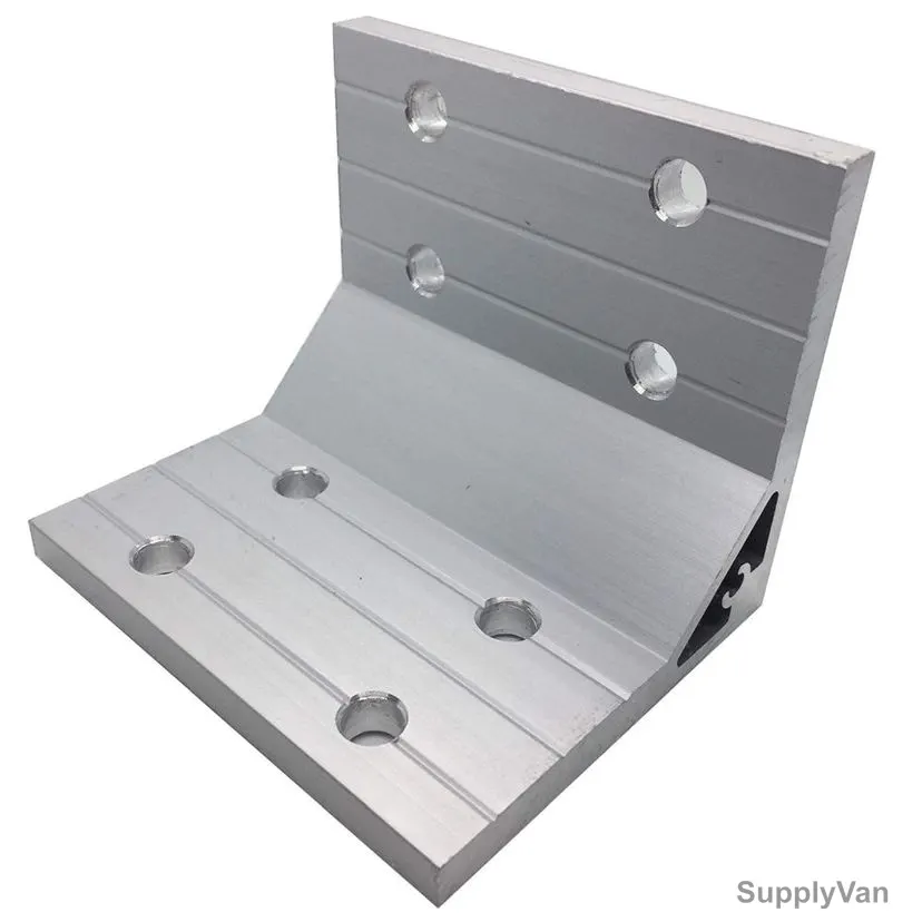 Extrusion 90 Degree Corner Bracket, 40 Series, 8 Hole, Aluminium