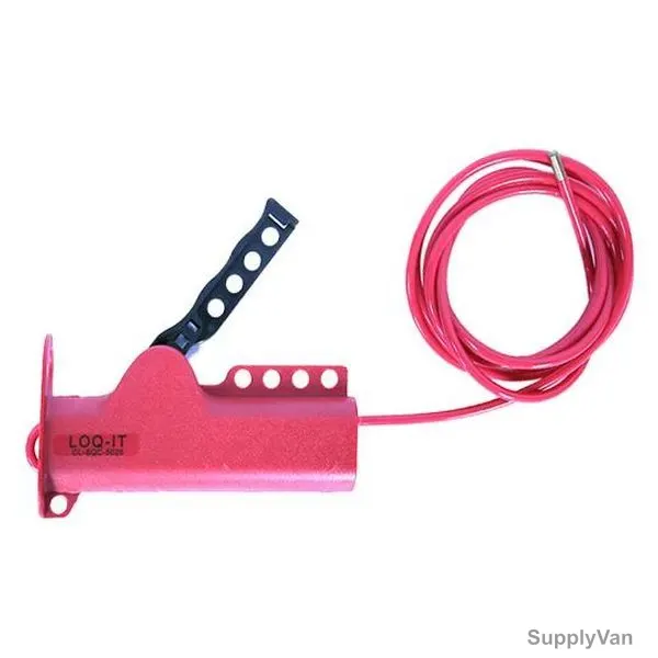 Loq-It Cable Lockout, CL-SQC-5025, 5MM Cable Dia, 2.5 Mtrs Cable Length