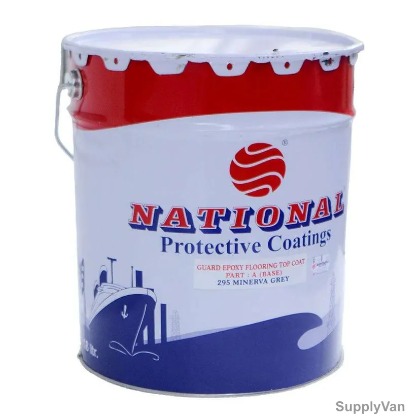 National Paints Guard Epoxy Flooring Topcoat, 293 + HRD, 18 Ltrs, White
