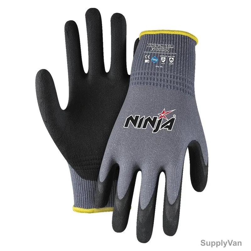 Ninja Coated Gloves, Maxim Evolution, NFT, Nylon, L, Black/Grey — image 1