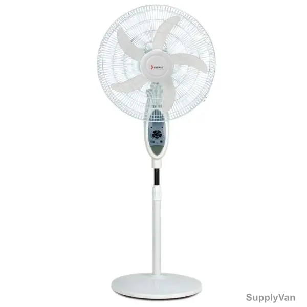 Premax Rechargeable Solar Fan W/ LED Light, PM-F16, White