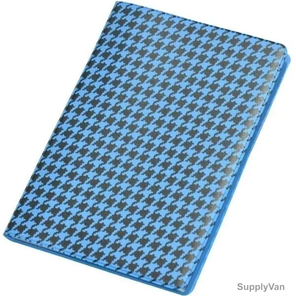 FIS 5MM Square Lines Notebook with PVC Soft Cover, FSNBP5A6100BKBL, 105 x 148MM, 100 Pages, Black and Blue