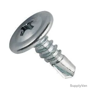 Tuf-Fix Wafer Self Drilling Screw, 8x2-1/2 Inch, CS, Silver, PK225