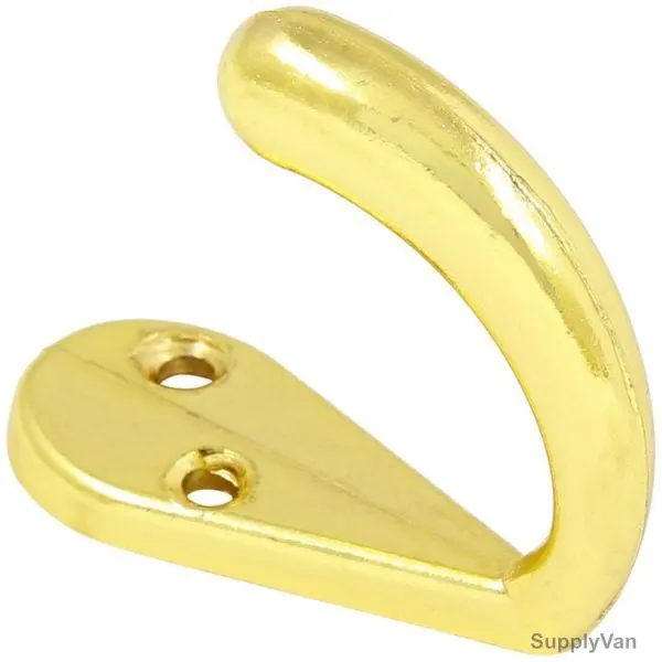 Metal Single Coat Hook Wall Hanger, 1 Inch, Gold