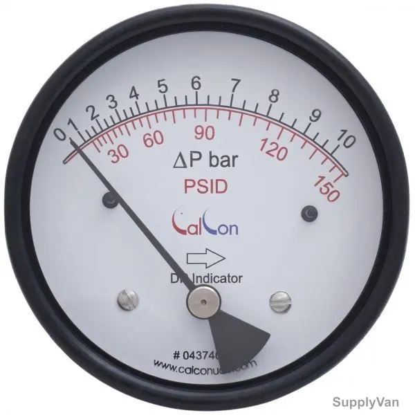 Calcon Differential Pressure Gauge, GP400BT, 100MM, 1/4 Inch, FNPT, 0-10 Bar — image 1