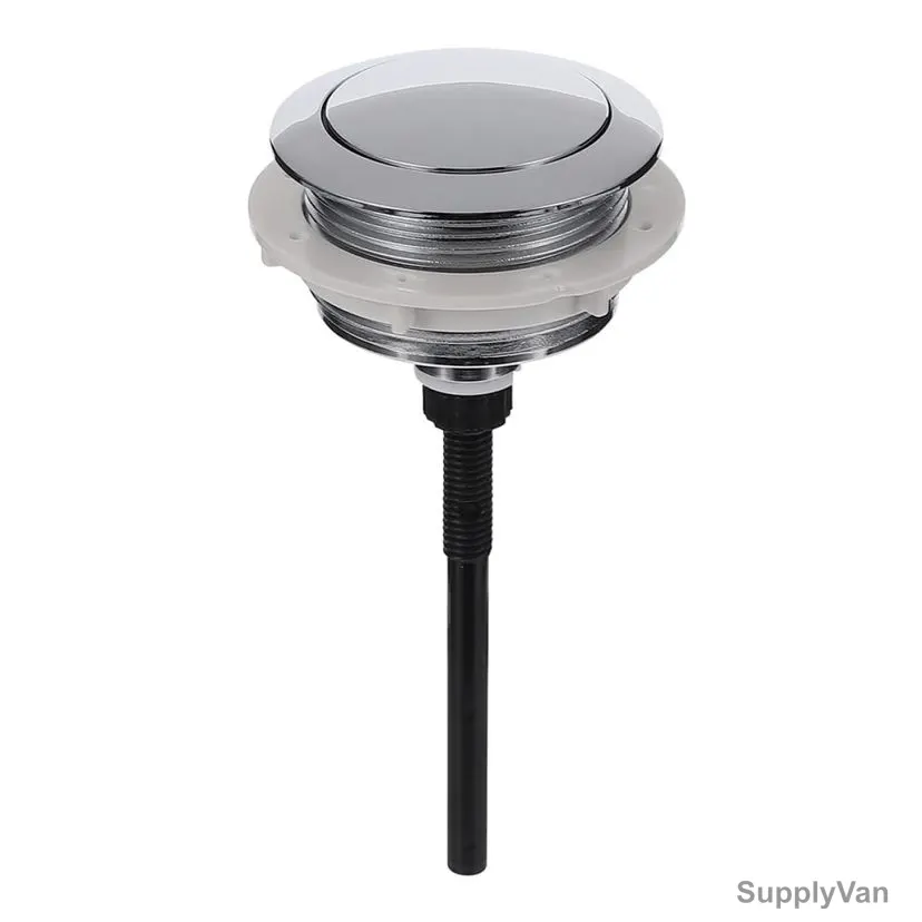 Novex Single Push Toilet Flush Button, NFS-517, Plastic, 38MM Dia, Chrome Finish — image 1